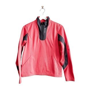 Sugoi Women's 1/4 Zip Athletic Pullover Sweatshirt Red Black Small